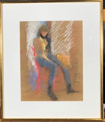 Lot 464 - Rose HILTON (1931-2019) Seated figure Pastel...