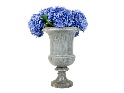 Lot 18 - A Turned Grey Striated Marble Urn.