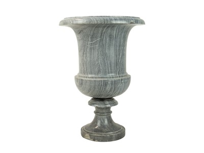 Lot 18 - A Turned Grey Striated Marble Urn.