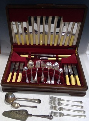 Lot 24 - A Six-Place Setting Canteen of Cutlery,...