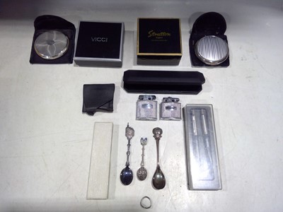 Lot 39 - Two Vintage Compacts, Three Parker Pens, Two...