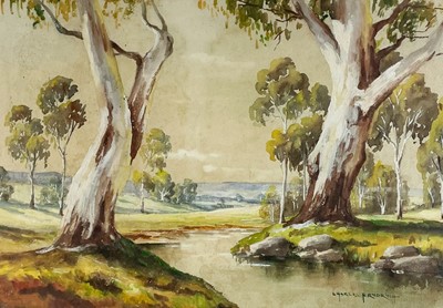 Lot 47 - Charles FRYDRYCH (1913-1990), River landscape,...