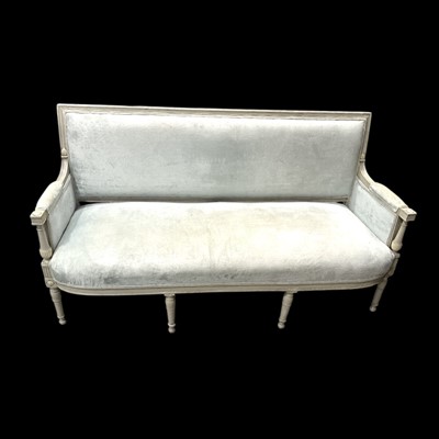 Lot 5 - A French Style Three Seater Sofa. The Sofa is...
