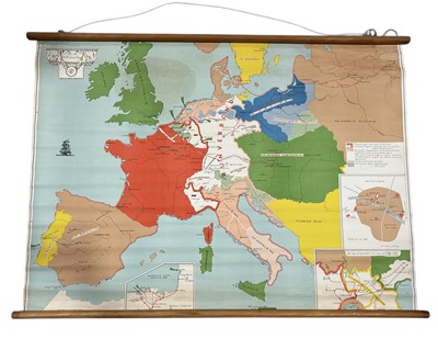 Lot 31 - A 1970s Dutch educational map, 'De Franse...