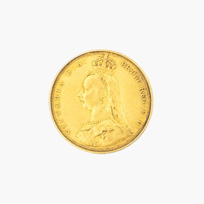 Lot 154 - A Victoria 1887 jubilee bust full sovereign gold coin.