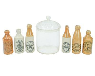 Lot 787 - A collection of stoneware bottles, some local interest.