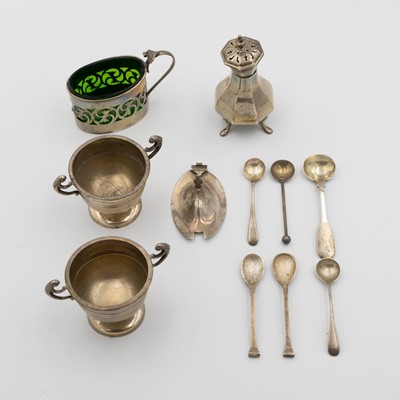 Lot 246 - A selection of silver items.