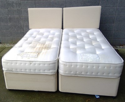 Lot 32 - Two Single Bed Frames with a Zip Together...