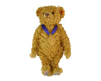 Lot 218 - A Steiff 2002 commemorative mohair teddy bear.