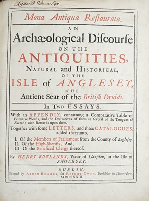 Lot 52 - (Wales) Henry Rowlands