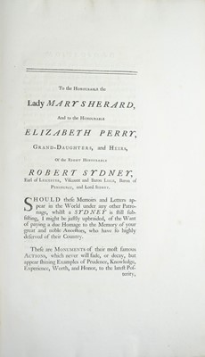 Lot 59 - Arthur Collins (compiler) and Sir Henry Sydney et al