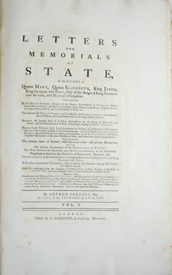 Lot 59 - Arthur Collins (compiler) and Sir Henry Sydney et al