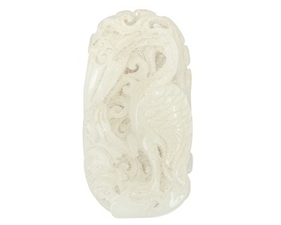 Lot 364 - A Chinese white jade pebble.