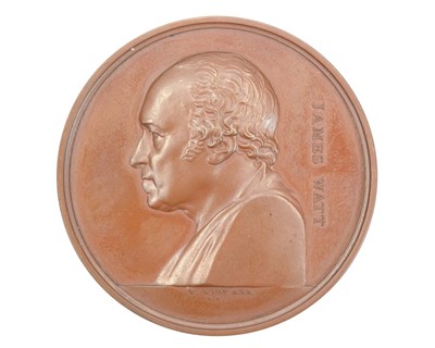 Lot 159 - A Royal Cornwall Polytechnic Society First Class James Watt bronze Medal.