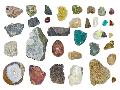 Lot 68 - A collection of approximately 60 mixed rock/mineral specimens.