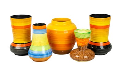 Lot 244 - Five Art Deco vases.