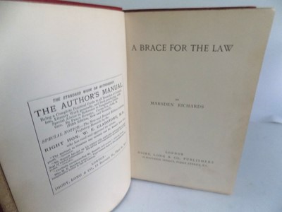 Lot 1398 - MARSDEN RICHARDS. "A Brace for the Law." 1st...