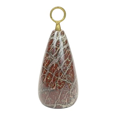 Lot 80 - A Cornish turned and polished serpentine door stop.