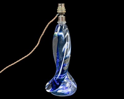 Lot 691 - A Val St Lambert glass table lamp.