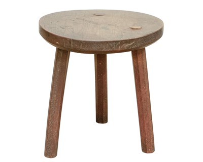 Lot 771 - A George III oak and ash 'cheese top' occasional table or stool.