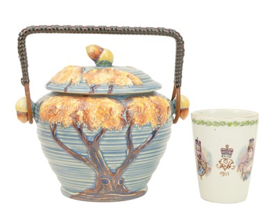 Lot 225 - A Carltonware biscuit barrel and cover.