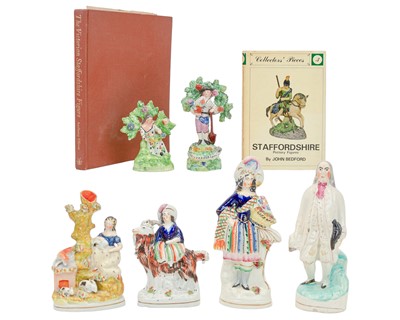 Lot 335 - A collection of Victorian Staffordshire figures.