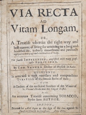 Lot 76 - (Early Tobacco Treatise) Tobias Venner
