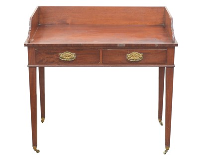 Lot 899 - A Victorian mahogany tray top washstand.