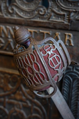 Lot 119 - A Scottish 18th century style basket hilted back sword.