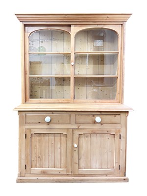 Lot 946 - A late Victorian pine dresser.