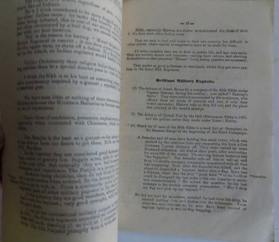 Lot 1428 - "The Sikh Sepoy." A lecture given by Captain G....