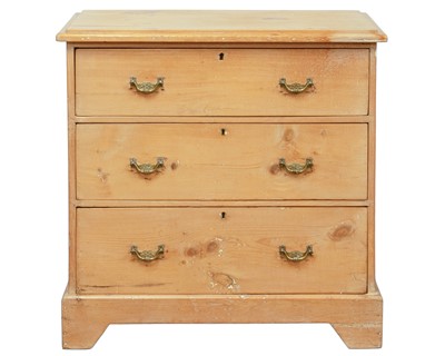 Lot 991 - A late Victorian pine chest.