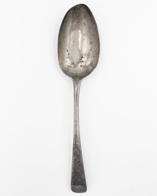 Lot 240 - A Georgian silver table spoon.