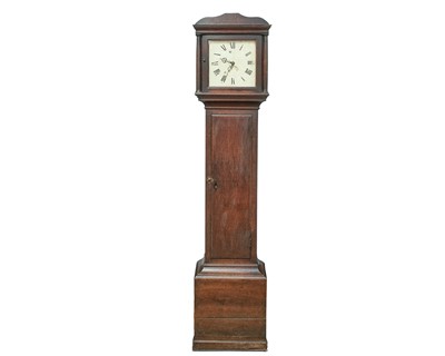 Lot 898 - A 30 hour oak longcase clock.