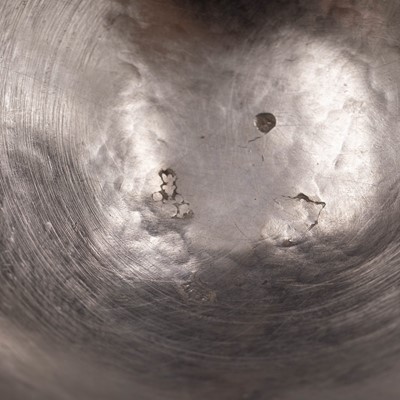 Lot 207 - A rare 18th-century silver soap box of spherical pedestal form.