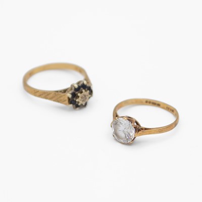 Lot 58 - Two 9k gem set rings.