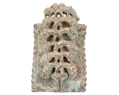 Lot 424 - A Chinese carved hardwood architectural roof fitting.