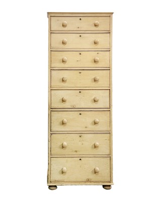 Lot 988 - A Victorian tall bank of drawers.