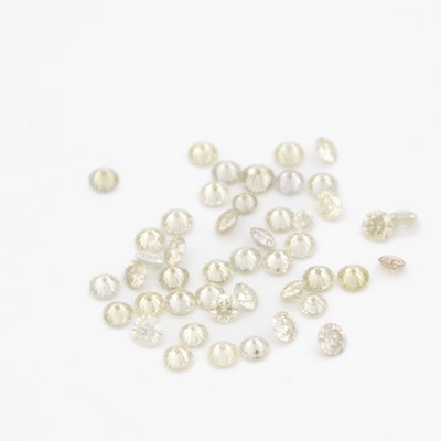 Lot 69 - A parcel of loose round brilliant cut diamonds.