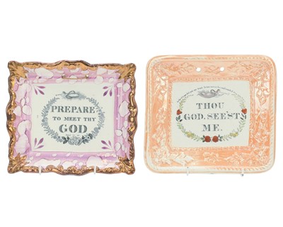 Lot 544 - Two Victorian Sunderland lustre plaques.