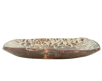 Lot 633 - An English slipware pottery dish, dated 1791.