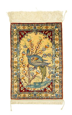 Lot 457 - A Persian silk prayer mat.