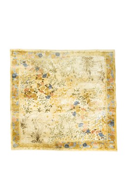 Lot 484 - A Chinese silk carpet.