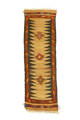 Lot 458 - A woven kilim Sofreh runner.