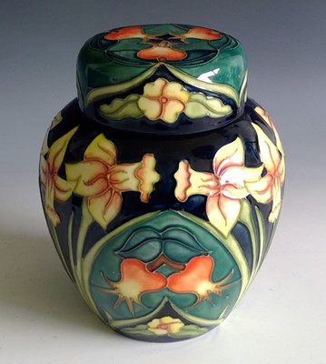 Lot 844 - A Moorcroft 'Carousel' pattern ginger jar with...