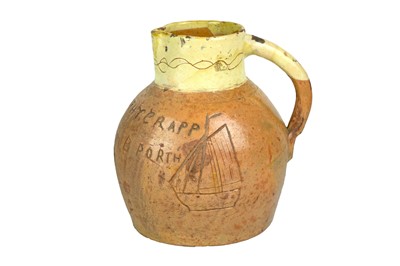 Lot 636 - A West Country documentary pottery jug, probably Barnstaple.