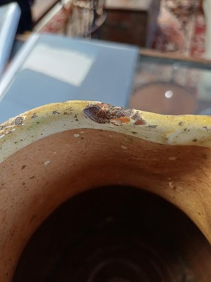 Lot 636 - A West Country documentary pottery jug, probably Barnstaple.