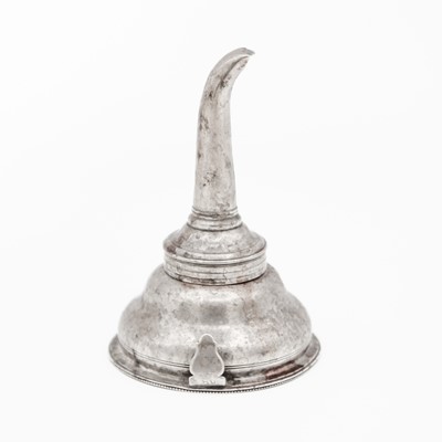 Lot 96 - A George III silver wine funnel by William Sumner.