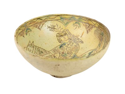Lot 646 - A Persian Kashan bowl.