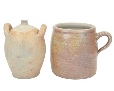 Lot 641 - A French stoneware confit pot.